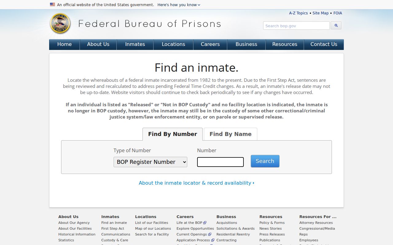 Logan County criminal history federal inmate locator